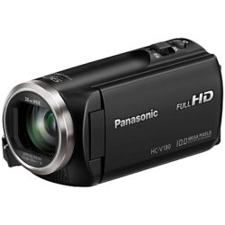Panasonic HC-V180EB Camcorder, HD 1080p, 2.5MP Movie/10MP Still, 50x Optical Zoom, 90x Intelligent Zoom, 2.7 Wide LCD Monitor